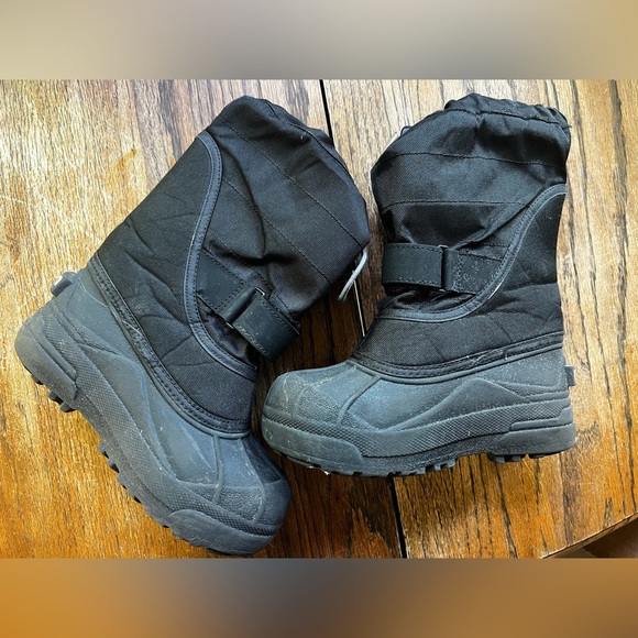 Columbia Powderbug Winter Boots Kids Sz 12 Snow Insulated - Picture 2 of 3